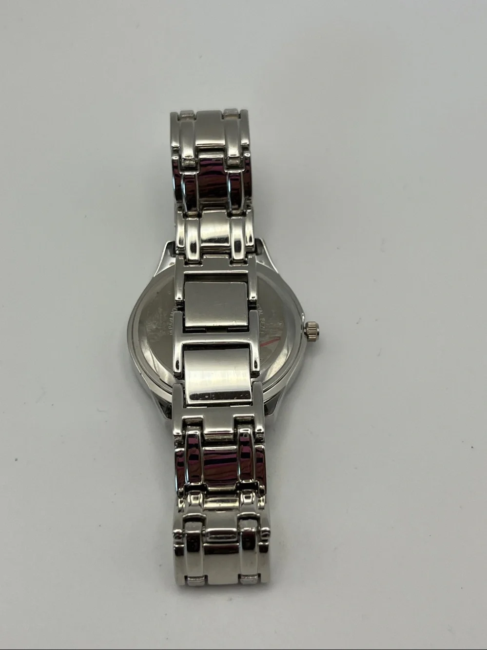 Women's Pink Crystal Accent Stainless Steel Quartz Watch